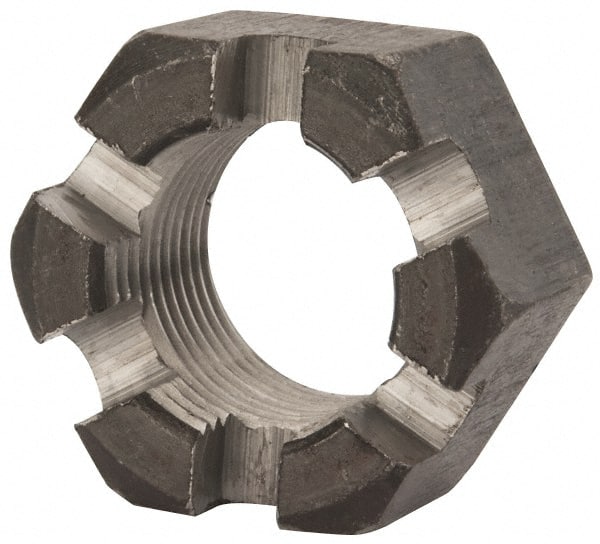 Hex Lock Nut: 1-1/8-12, Grade 2 Steel, Uncoated MPN:SNFI2112-010BX