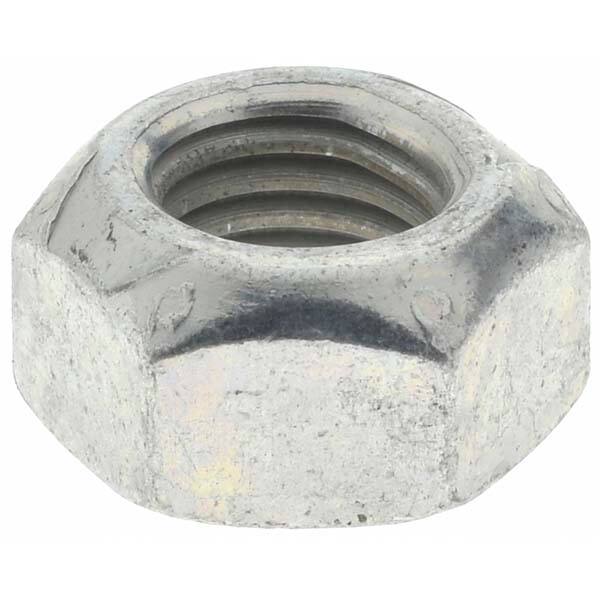 Hex Lock Nut: Distorted Thread, 5/16-24, Grade C Steel, Zinc-Plated with Wax MPN:KP66142