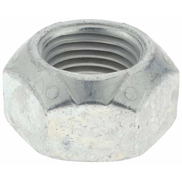 Hex Lock Nut: Distorted Thread, 9/16-18, Grade C Steel, Zinc-Plated with Wax MPN:KP66146