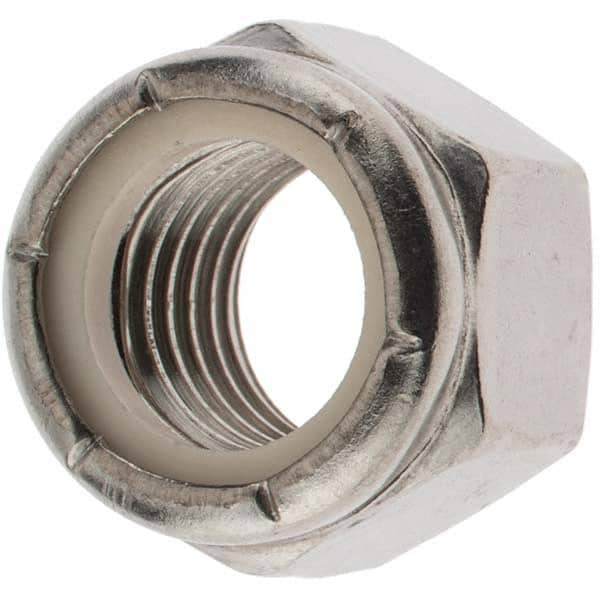 Hex Lock Nut: Insert, Nylon Insert, 7/8-9, Grade 18-8 Stainless Steel MPN:KP76511