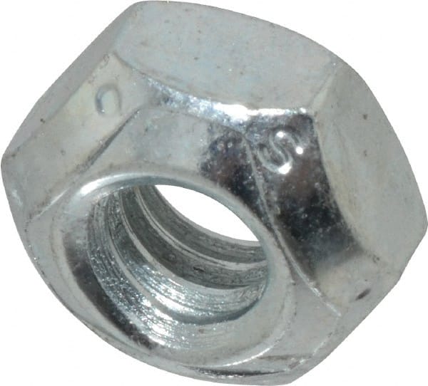 Hex Lock Nut: Distorted Thread, 1/4-20, Grade C Steel, Cadmium Clear-Plated MPN:L52CLC0420
