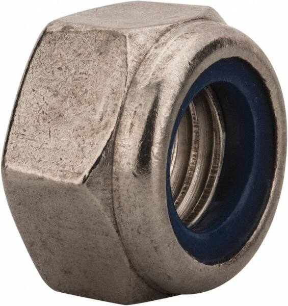 Hex Lock Nut: Insert, Nylon Insert, Grade 316 & A4 Stainless Steel, Uncoated MPN:NL5XX01200-050B