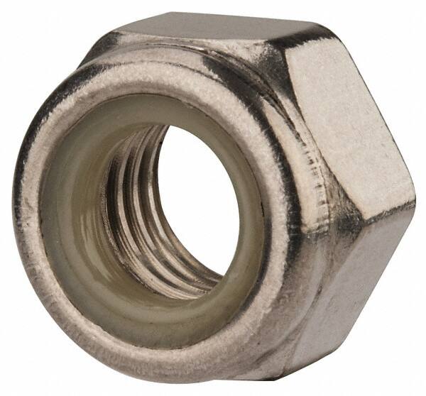 Hex Lock Nut: Nylon Insert, Nylon Insert, Grade 316 & A4 Stainless Steel, Uncoated MPN:NL5XX01400-010B