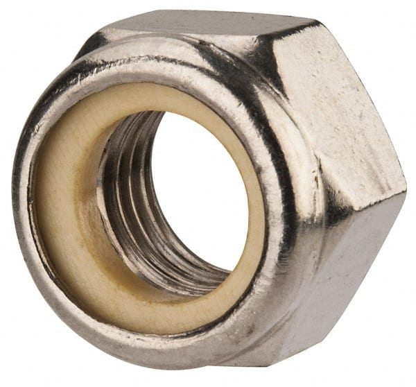 Hex Lock Nut: Insert, Nylon Insert, Grade 316 & A4 Stainless Steel, Uncoated MPN:NL5XX01600-010B