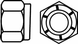 Hex Lock Nut: Nylon Insert, Nylon Insert, Grade 316 & A4 Stainless Steel, Uncoated MPN:NL5XX01800