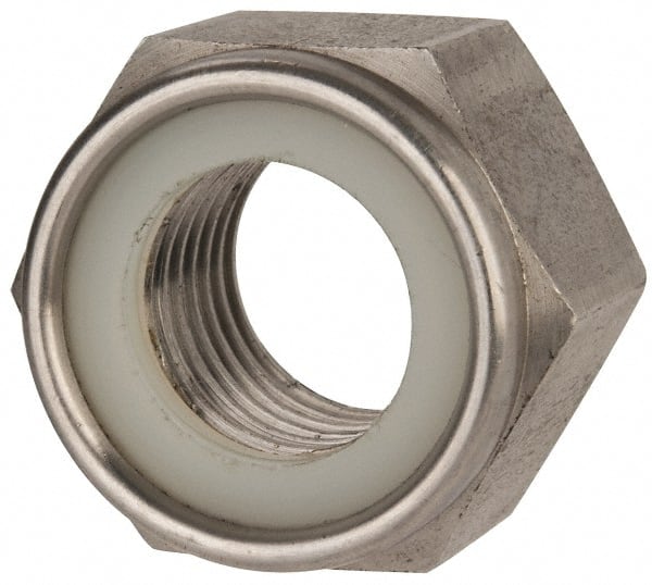 Hex Lock Nut: Nylon Insert, Nylon Insert, Grade 316 & A4 Stainless Steel, Uncoated MPN:NL5XX02700