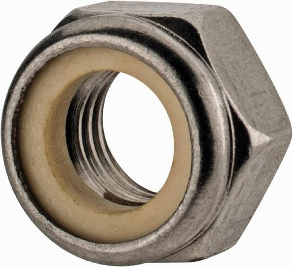 Hex Lock Nut: Insert, Nylon Insert, Grade 18-8 & A2 Stainless Steel, Uncoated MPN:NL5X01200-050BX