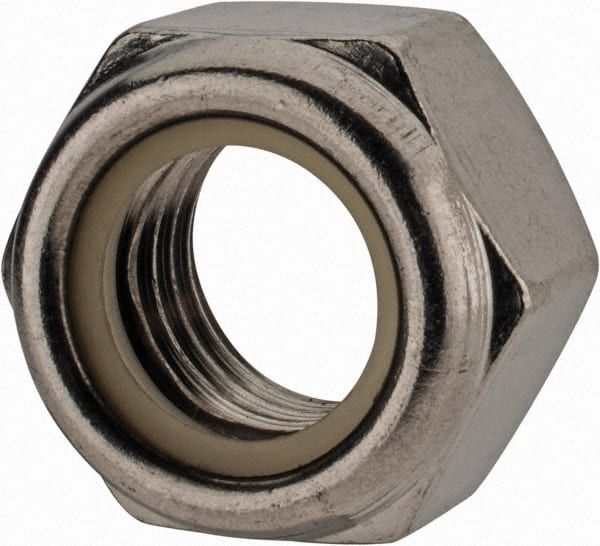 Hex Lock Nut: Insert, Nylon Insert, Grade 18-8 & A2 Stainless Steel, Uncoated MPN:NL5X02400-010BX