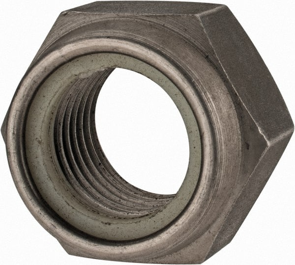 Hex Lock Nut: Nylon Insert, Nylon Insert, Grade 316 & A4 Stainless Steel, Uncoated MPN:NL5X02700-010BX