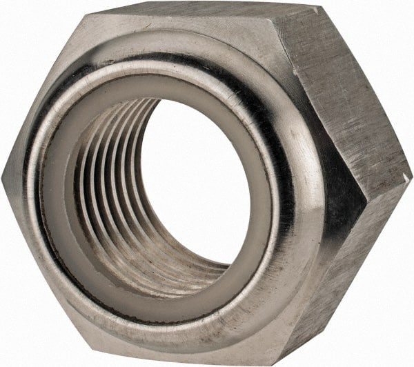 Hex Lock Nut: Nylon Insert, Nylon Insert, Grade 316 & A4 Stainless Steel, Uncoated MPN:NL5X03300