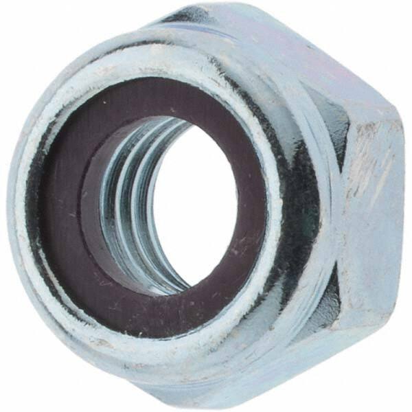 Hex Lock Nut: Insert, Nylon Insert, Grade Class 8 Steel, Zinc-Plated MPN:MP41755