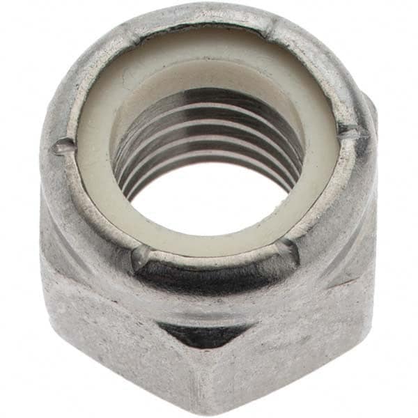 Hex Lock Nut: Insert, Nylon Insert, 1/2-13, Grade 18-8 Stainless Steel MPN:MP93628