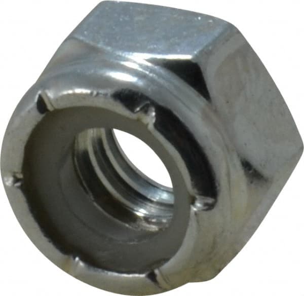 Hex Lock Nut: Insert, Nylon Insert, 5/16-18, Grade 2 Steel, Zinc-Plated MPN:NLI20310NE-10LB