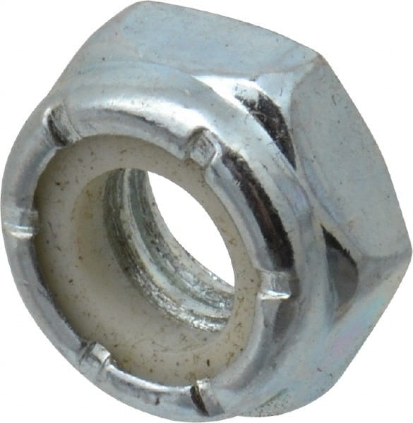 Hex Lock Nut: Insert, Nylon Insert, 5/16-18, Grade 2 Steel, Zinc-Plated MPN:R50000021