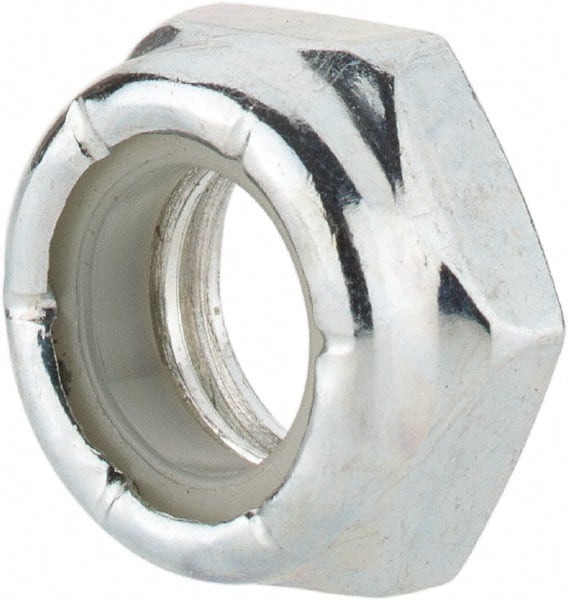 Hex Lock Nut: Insert, Nylon Insert, 3/8-16, Grade 2 Steel, Zinc-Plated MPN:R50000022