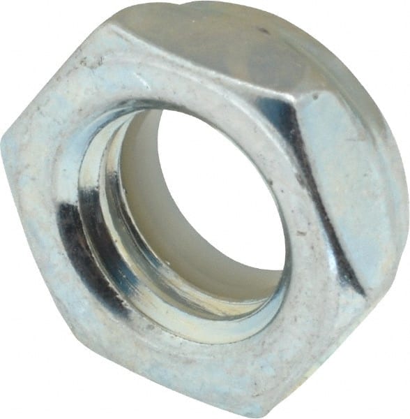 Hex Lock Nut: Insert, Nylon Insert, 1/2-13, Grade 2 Steel, Zinc-Plated MPN:R50000024