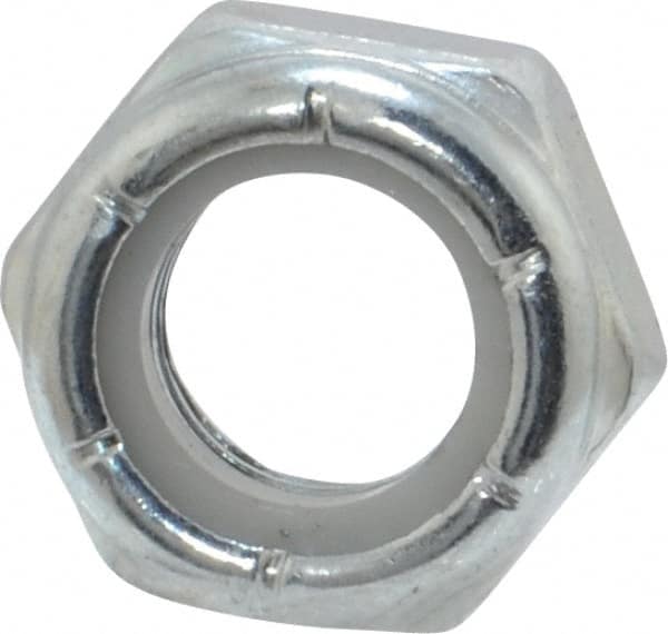 Hex Lock Nut: Insert, Nylon Insert, 5/16-24, Grade 2 Steel, Zinc-Plated MPN:R50000028