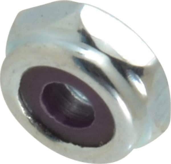 Hex Lock Nut: Insert, Nylon Insert, Grade 2 Steel, Zinc-Plated MPN:R52001653