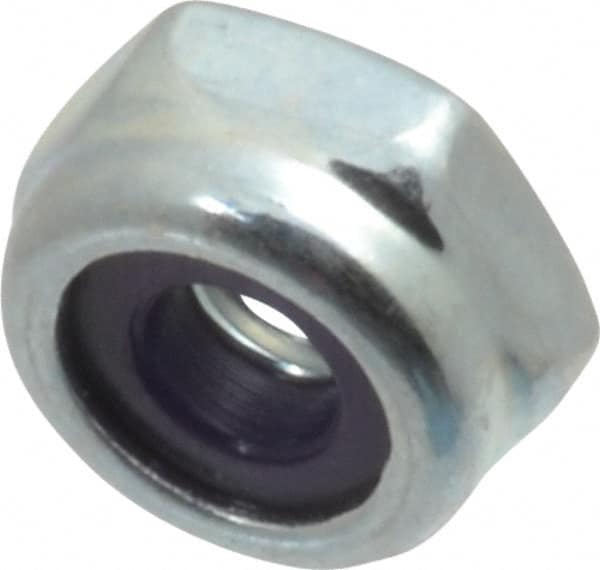 Hex Lock Nut: Insert, Nylon Insert, Grade 2 Steel, Zinc-Plated MPN:R52001654