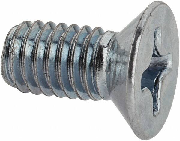 Machine Screw: M6x1 x 12.00 mm  OAL, Flat Head, Phillips MPN:663155PS