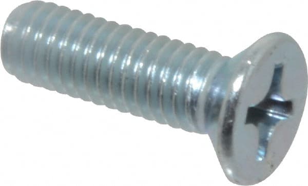 Machine Screw: M6x1 x 20.00 mm  OAL, Flat Head, Phillips MPN:663160PS