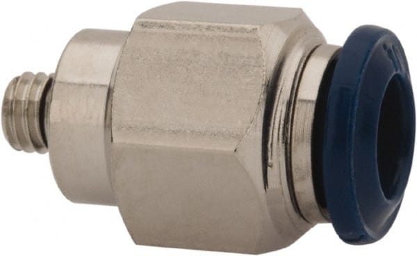 Push-To-Connect Tube to Universal Thread Tube Fitting: #10-32 Thread, 1/4