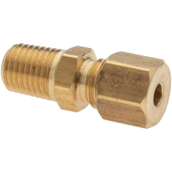 Push-To-Connect Tube to Male & Tube to Male NPTF Tube Fitting: 1/16-27 Thread, 1/8