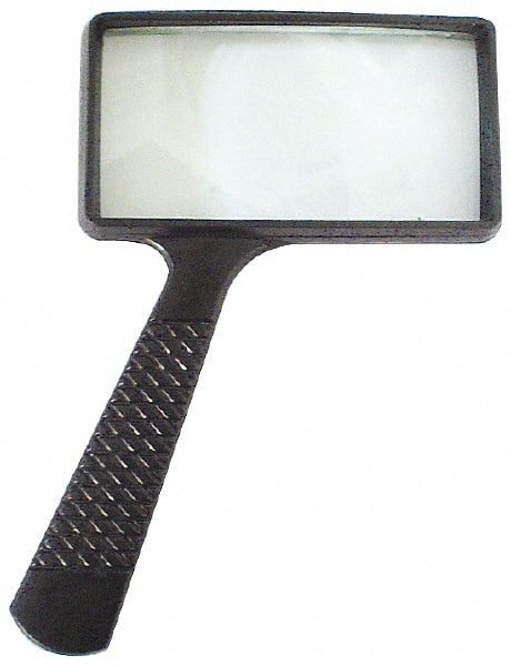 3x Magnification, 4 Inch Long x 2 Inch Wide, Glass Lens, Handheld Magnifier MPN:854-3011