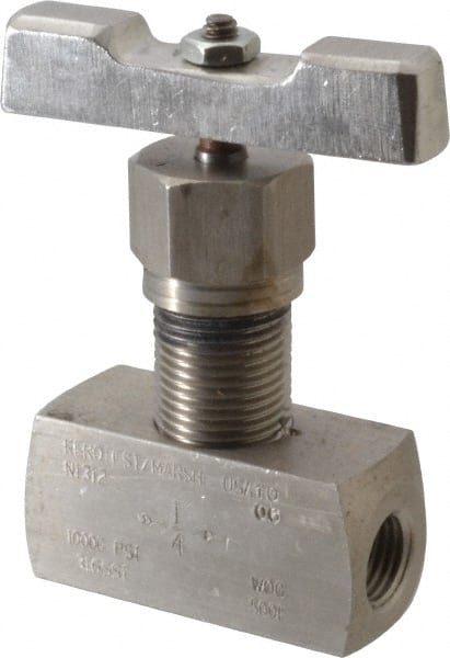 Needle Valve: Straight, 1/4