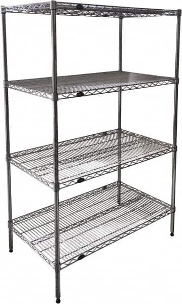 Wire Shelving: 4 Shelves MPN:WS-MH-WSBDS-118