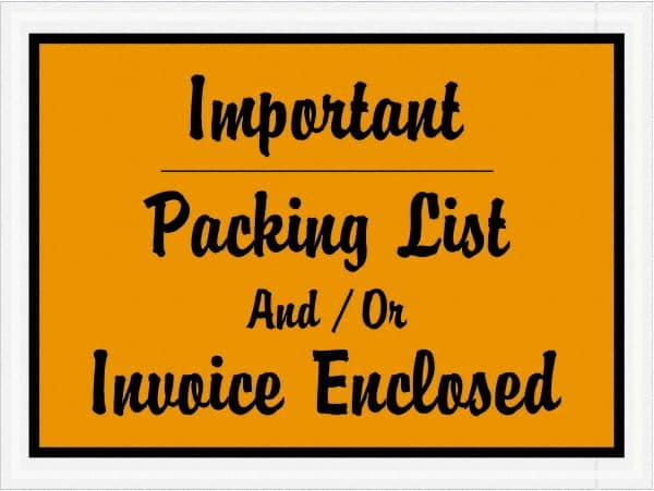 Packing Slip Envelope: Important Packing List/Invoice Enclosed, 1,000 Pc MPN:PL4