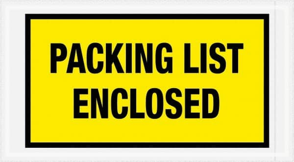 Packing Slip Envelope: Packing List Enclosed, 1,000 Pc MPN:PL425