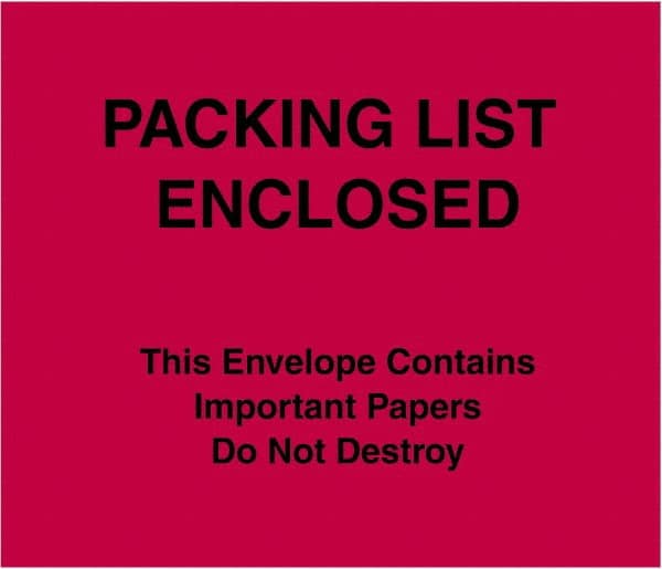 Packing Slip Envelope: Packing List Enclosed, 1,000 Pc MPN:PL483