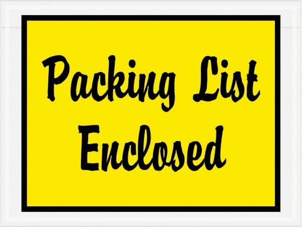 Packing Slip Envelope: Packing List Enclosed, 1,000 Pc MPN:PL486