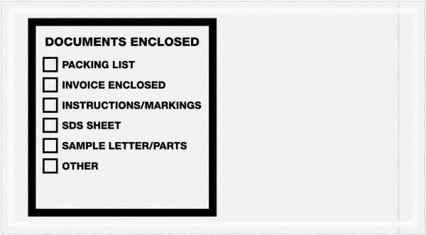 Packing Slip Envelope: Documents Enclosed, 1,000 Pc MPN:PL496