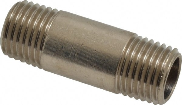 Brass Pipe Nipple: Threaded on Both Ends, 1-1/2