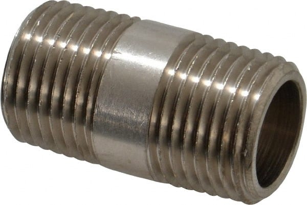 Brass Pipe Nipple: Threaded on Both Ends, 1-1/2