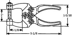 Plier Clamps, Plier Shape: C-Style , Load Capacity (Lb.): 200.00 , Throat Depth (Decimal Inch): 1.1300 , Maximum Jaw Capacity (mm): 25.40  MPN:GH-50350