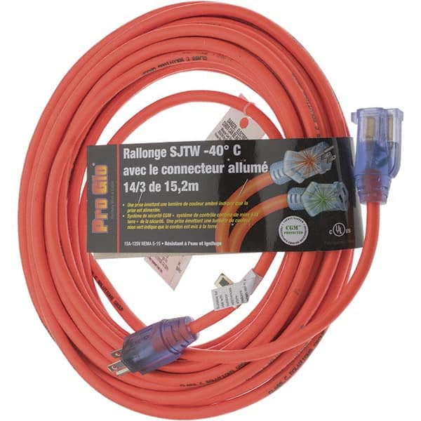 50', 14/3 Gauge/Conductors, Orange Extension Cord MPN:D17332050