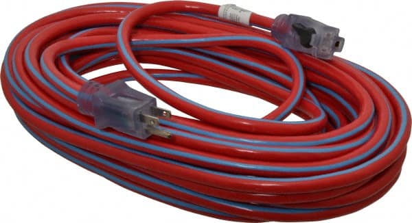 50', 12/3 Gauge/Conductors, Red/Blue Outdoor Extension Cord MPN:KCPL 507830