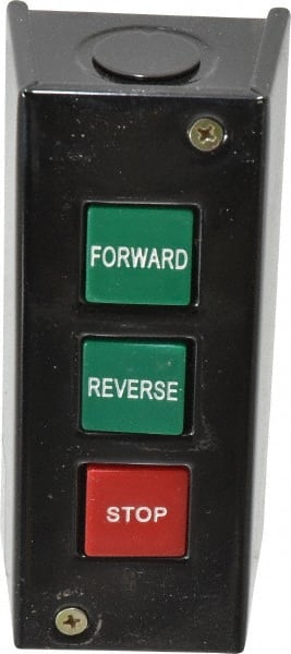 Push-Button Control Station: Momentary, NO/NC, Forward, Reverse & Stop MPN:PBS-603