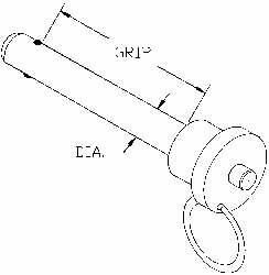 Quick-Release Pin: T-Handle, 3/8