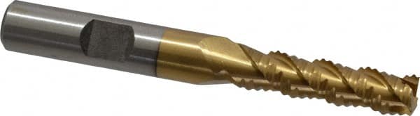 Square End Mill: 5/16'' Dia, 1-1/8'' LOC, 3/8'' Shank Dia, 2-15/16'' OAL, 3 Flutes, Cobalt MPN:724-6421