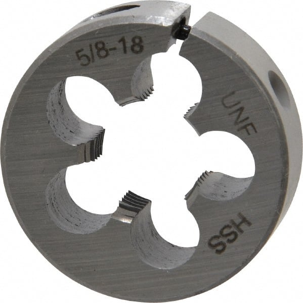 Round Die: 5/8-18, High Speed Steel MPN:314-1268