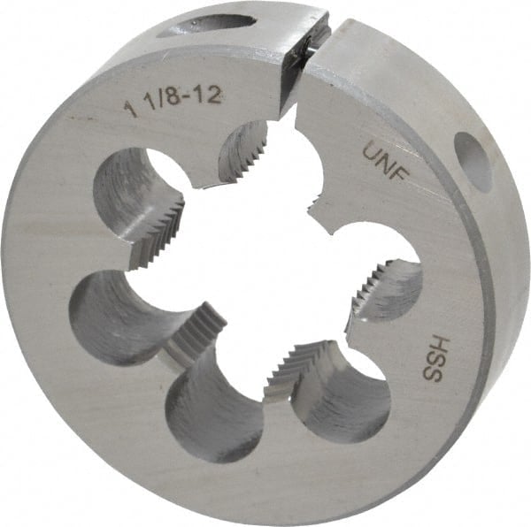 Round Die: 1-1/8-12, High Speed Steel MPN:314-1482