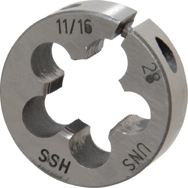 Round Die: 11/16-28, High Speed Steel MPN:315-1267