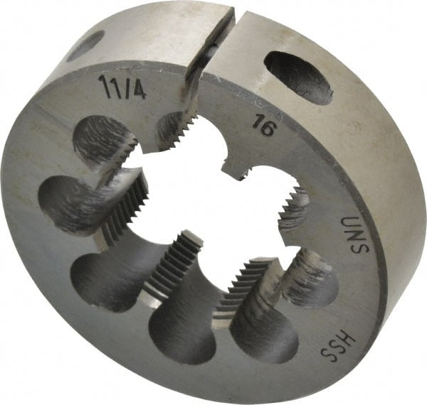 Round Die: 1-1/4-16, High Speed Steel MPN:315-1543