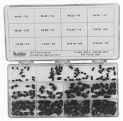 144 Piece, M4x0.70 to M10x1.50, Alloy Steel Set Screw Assortment MPN:MET-SET-BT-AS