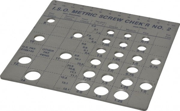 M8 to M14mm Stainless Steel Metric Thread Screw Checker MPN:02130-METRIC #2