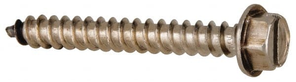 Sheet Metal Screw: #14, Hex Washer Head, Slotted MPN:3tatwh14200